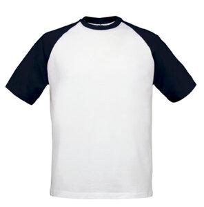 B&C BC231 - Baseball Kids White/Navy