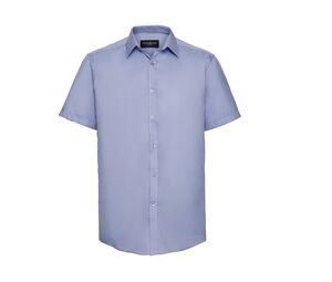 Russell Collection JZ963 - Mens Short Sleeve Herringbone Shirt