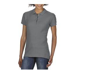 GILDAN GN48L - SOFSTYLE DOUBLE PIQUE POLO WOMEN Charcoal